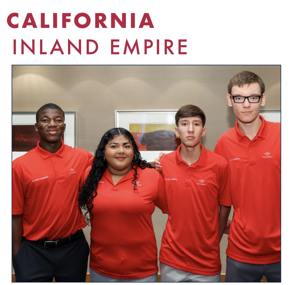 California Inland Empire Internship photo of Erik and 3 other students