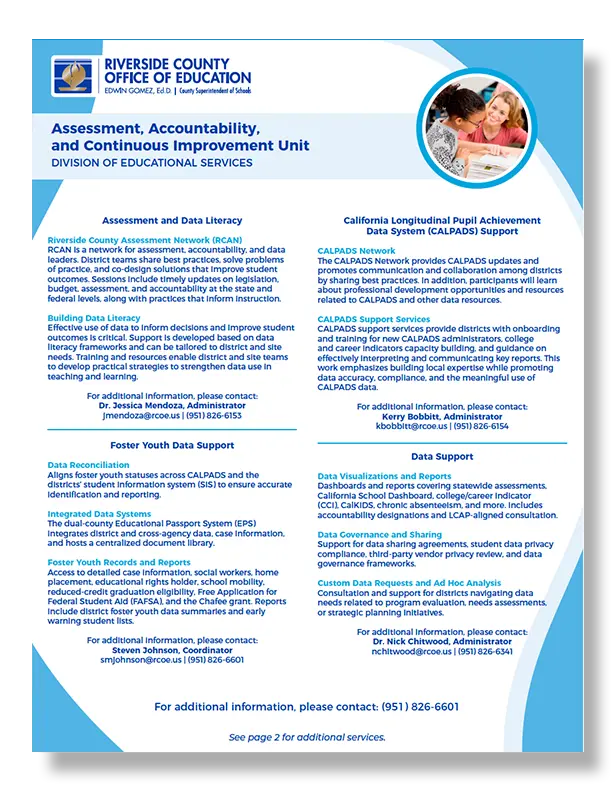 Assessment, Accountability, and Continuous Improvement | Riverside ...