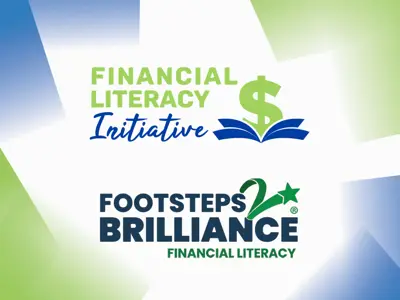 Financial Literacy Initiative logo and Footsteps2Brilliance logo