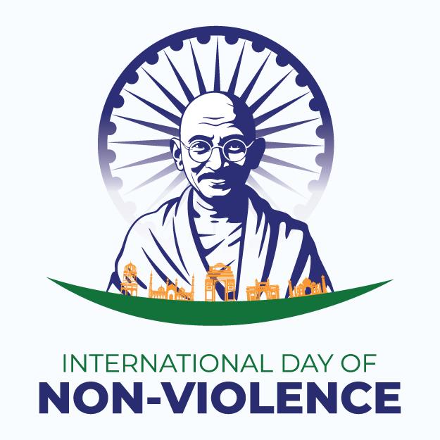 International Non-Violence Day Graphic