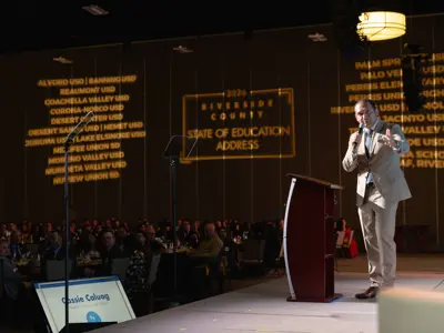 Dr. Gomez presents the State of Education Address