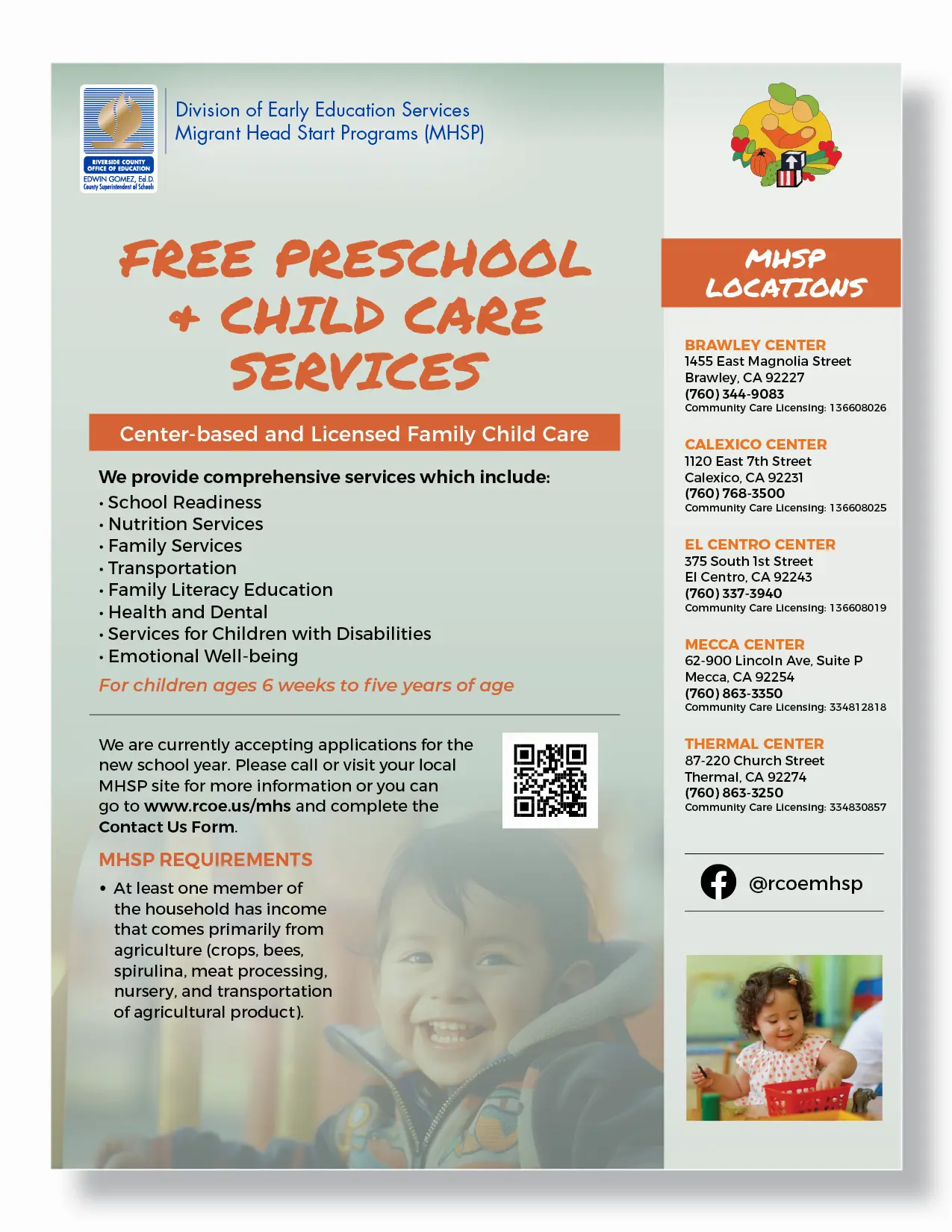Migrant Head Start Programs | Riverside County Office of Education