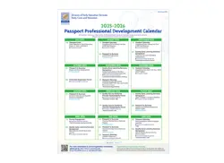 Calendario de Pasaporte de desarrollo profesional